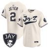 derek jeter 2 new york yankees jay z men jersey cream