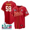 derrick thomas 58 kansas city chiefs super bowl lvii patch men jersey red