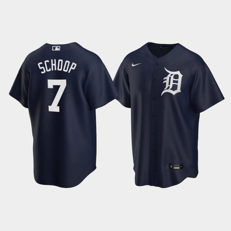 detroit tigers jonathan schoop 7 alternate mens jersey navy jersey