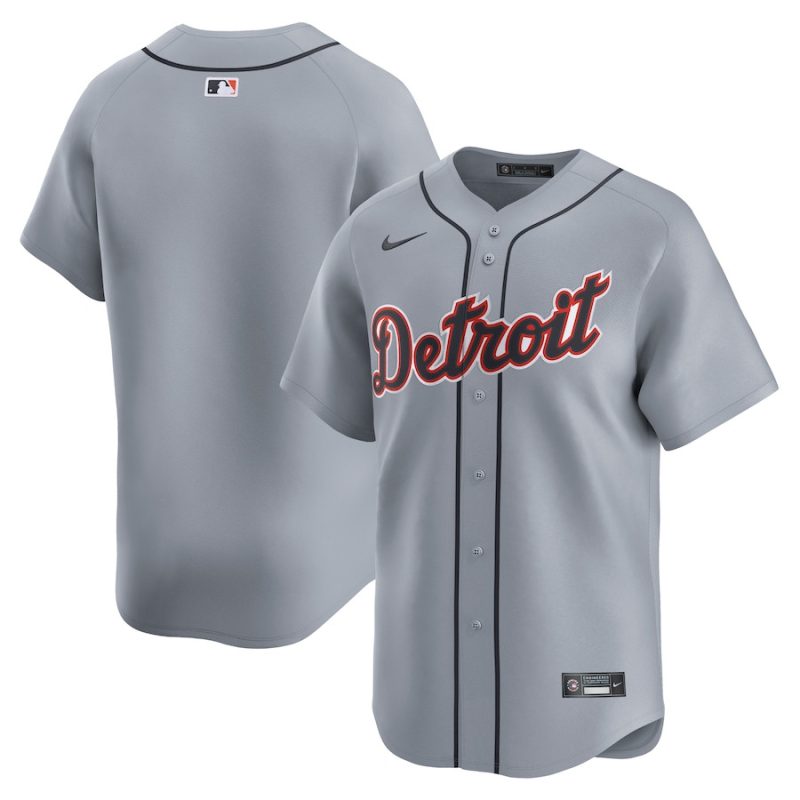 detroit tigers road limited men jersey gray