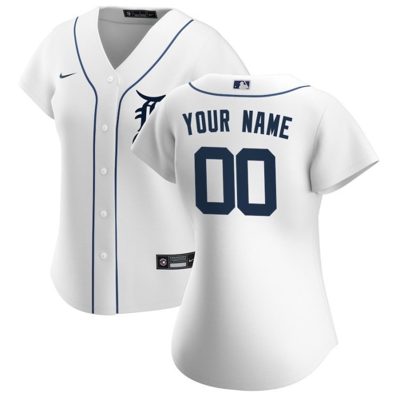 detroit tigers womens home custom jersey white