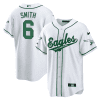 devonta smith 6 philadelphia eagles baseball men jersey white