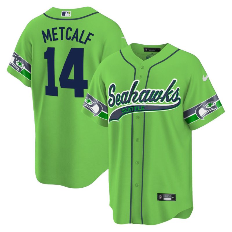 dk metcalf 14 seattle seahawks men jersey green