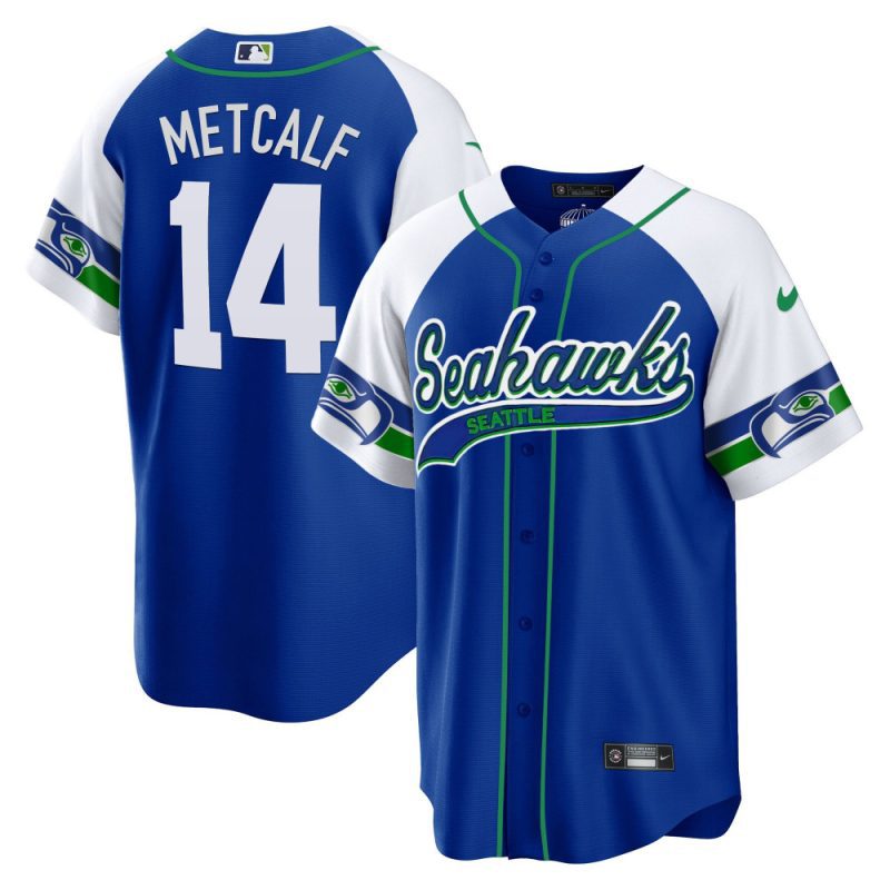 dk metcalf 14 seattle seahawks throwback men jersey alternate