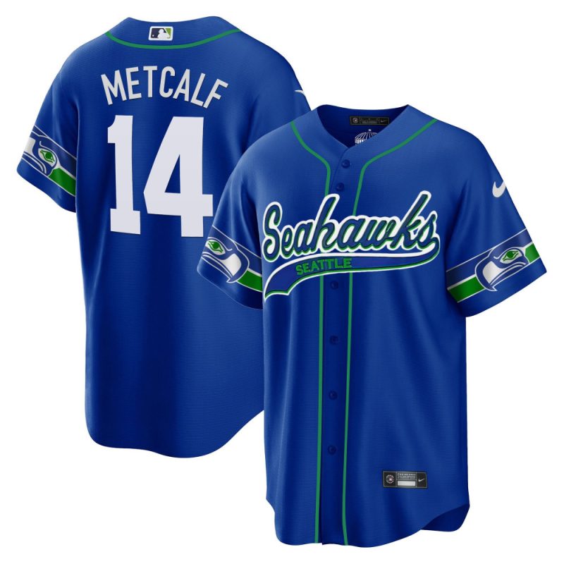 dk metcalf 14 seattle seahawks throwback men jersey royal