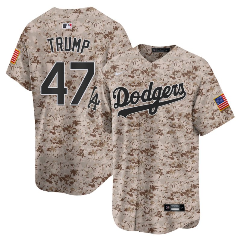 donald trump 47 los angeles dodgers usmc alternate limited men jersey desert