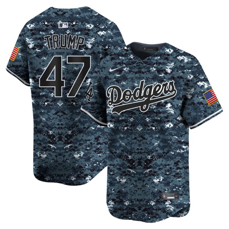 donald trump 47 los angeles dodgers usmc alternate limited men jersey navy