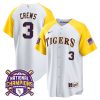 dylan crews 3 lsu tigers 2023 color sleeves champions baseball men jersey white alternate