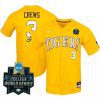 dylan crews 3 lsu tigers college world series baseball men jersey yellow