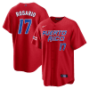 eddie rosario 17 puerto rico 2023 world baseball classic baseball men jersey red