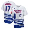 eddie rosario 17 puerto rico 2023 world baseball classic baseball men jersey white