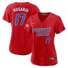 eddie rosario 17 puerto rico 2023 world baseball classic baseball women jersey red