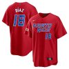 edwin diaz 18 puerto rico 2023 world baseball classic baseball men jersey red