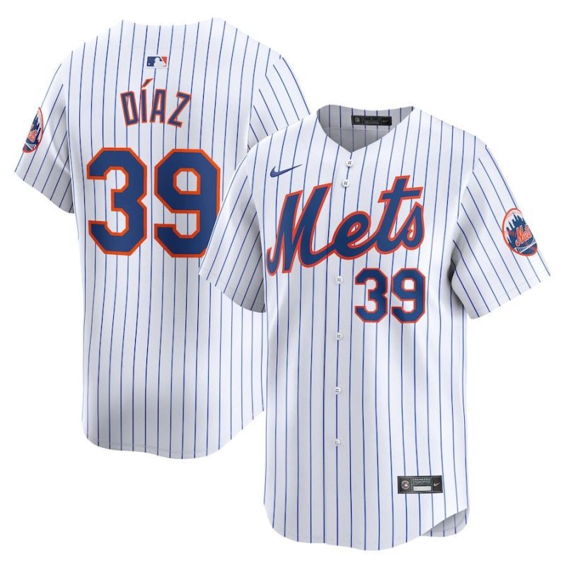 edwin diaz 39 new york mets home limited player men jersey white