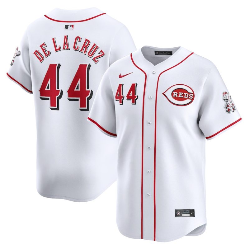 elly de la cruz 44 cincinnati reds home limited player men jersey white