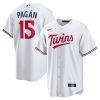 emilio pagan 15 minnesota twins team logo home men jersey white