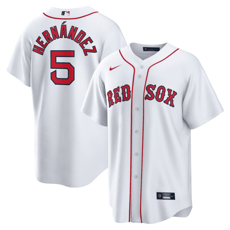 enrique hernandez 5 boston red sox home men jersey white