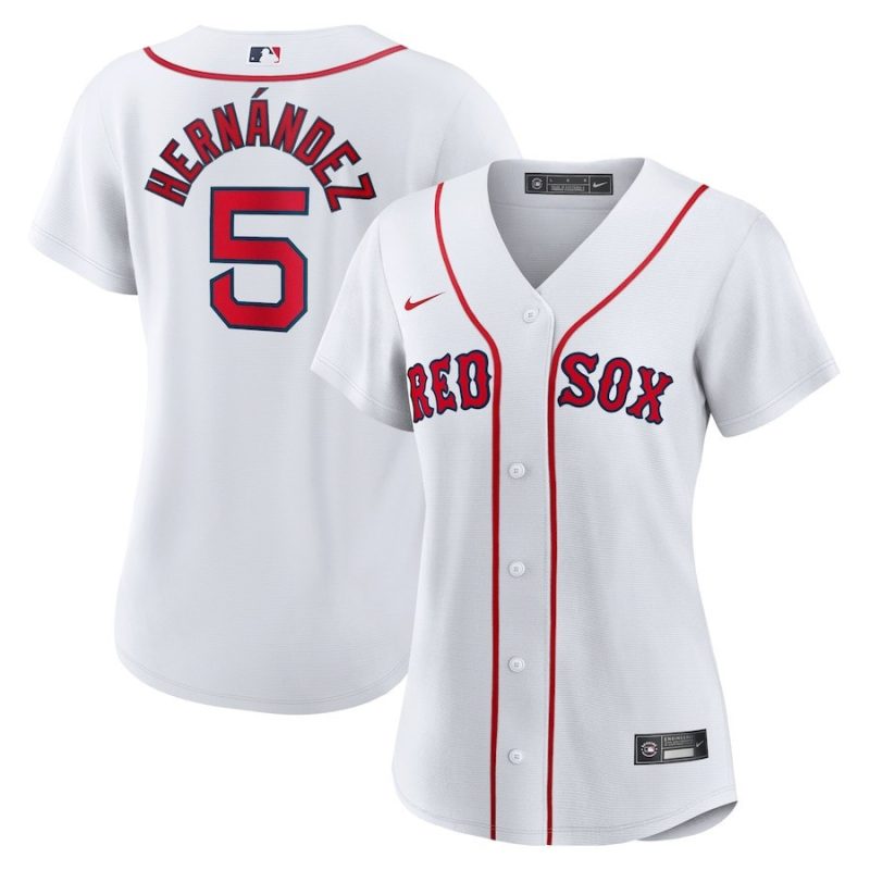 enrique hernandez 5 boston red sox womens home player jersey white