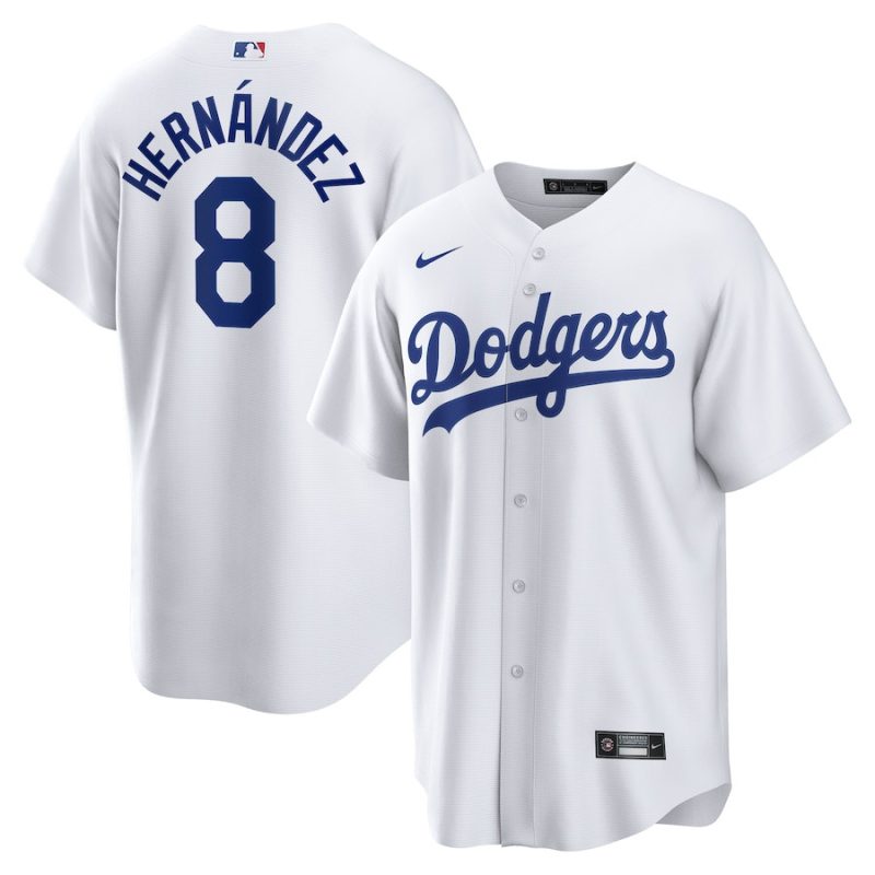 enrique hernandez 8 los angeles dodgers home men jersey white