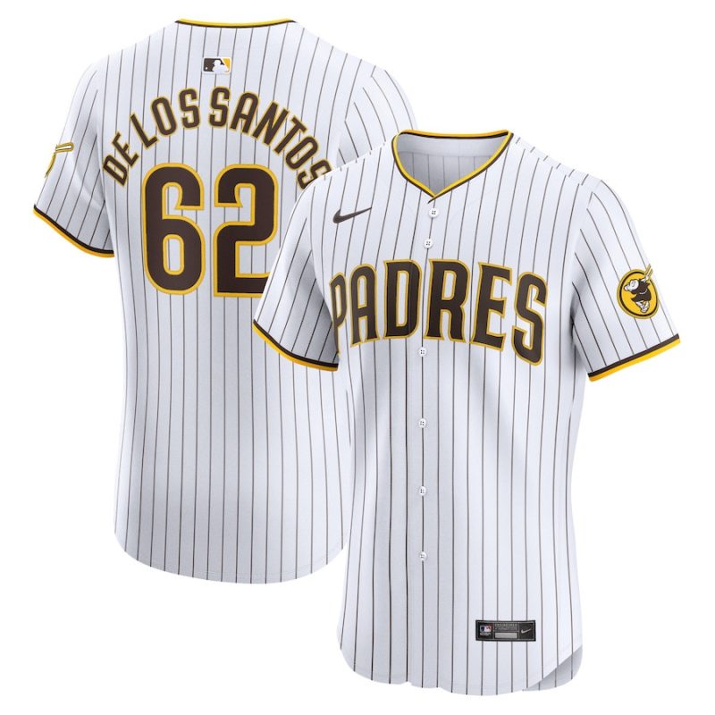 enyel de los santos 62 san diego padres home elite player men jersey white