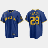 eugenio suarez 28 seattle mariners 2023 city connect game jersey royal