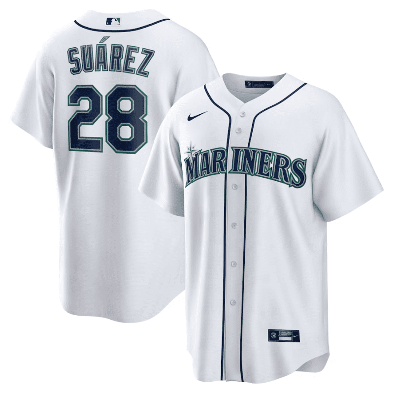 eugenio suarez 28 seattle mariners home men jersey white