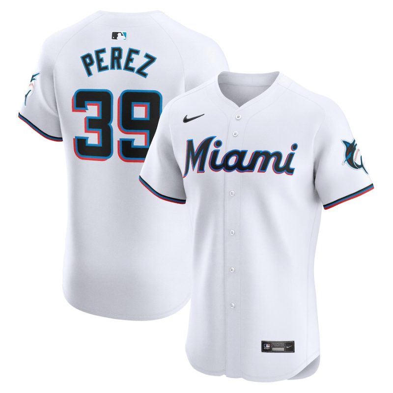 eury perez 39 miami marlins home elite player men jersey white