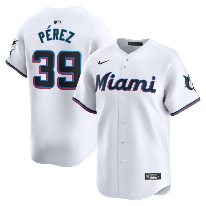 eury perez 39 miami marlins home limited men jersey white