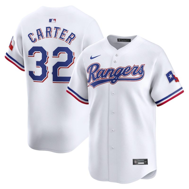 evan carter 32 texas rangers home limited men jersey white