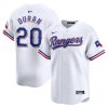 ezequiel duran 20 texas rangers home limited player men jersey white