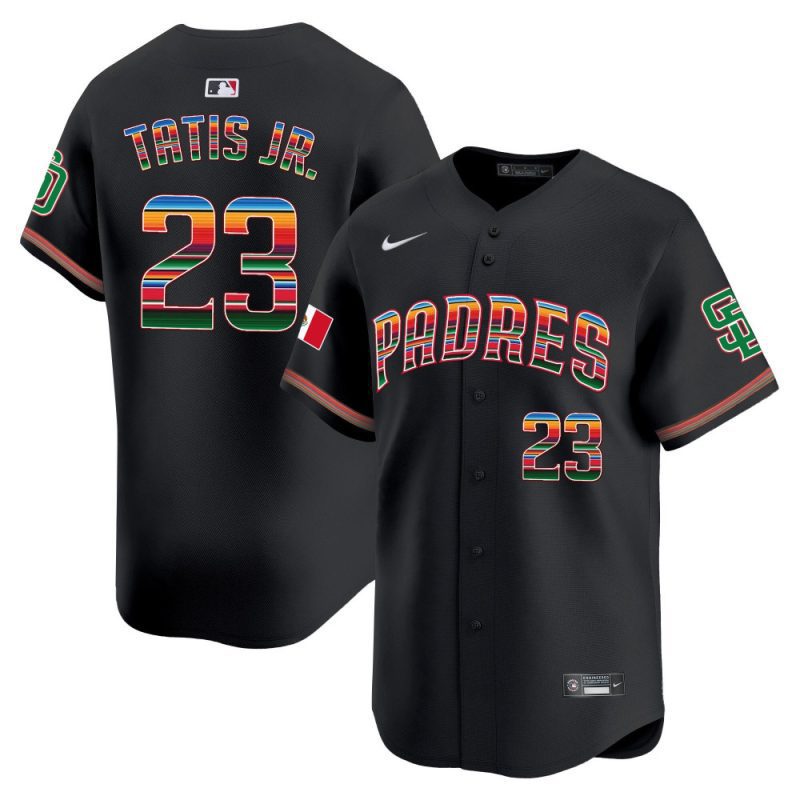 fernando tatis jr 23 san diego padres mexico men jersey black