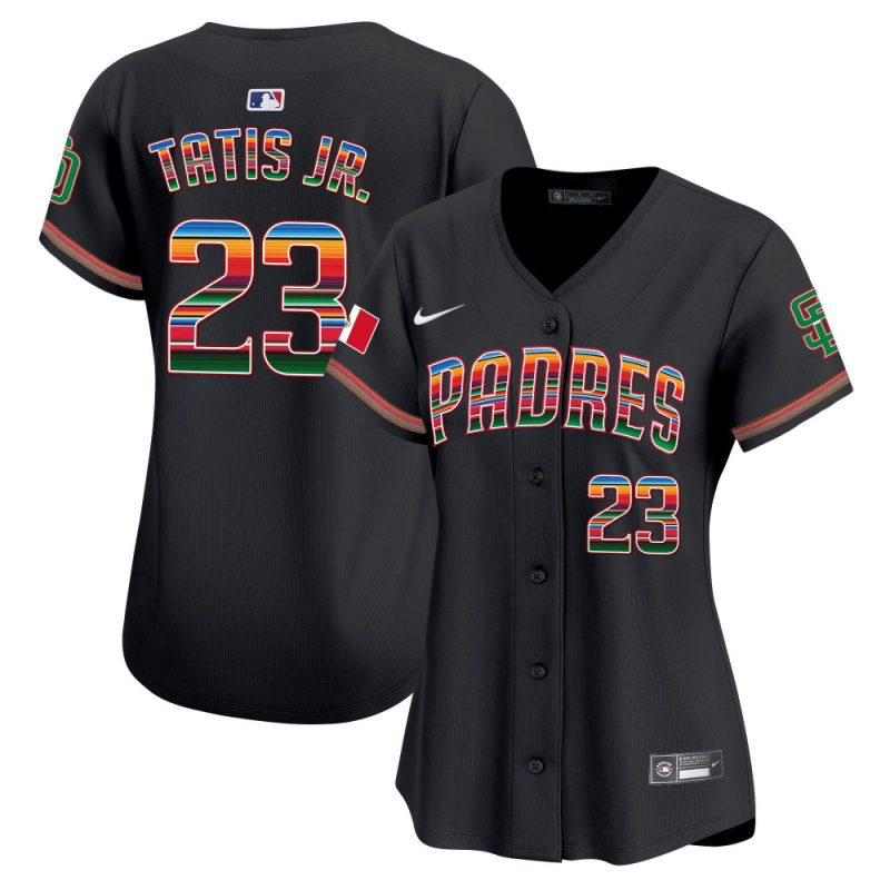 fernando tatis jr 23 san diego padres mexico women jersey black