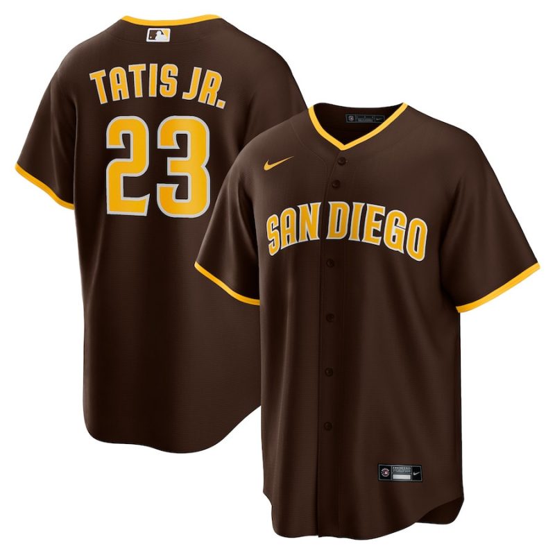 fernando tatis jr 23 san diego padres road men jersey brown