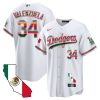 fernando valenzuela 34 los angeles dodgers mexico california map baseball men jersey white