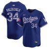 fernando valenzuela 34 los angeles dodgers mexico men jersey royal