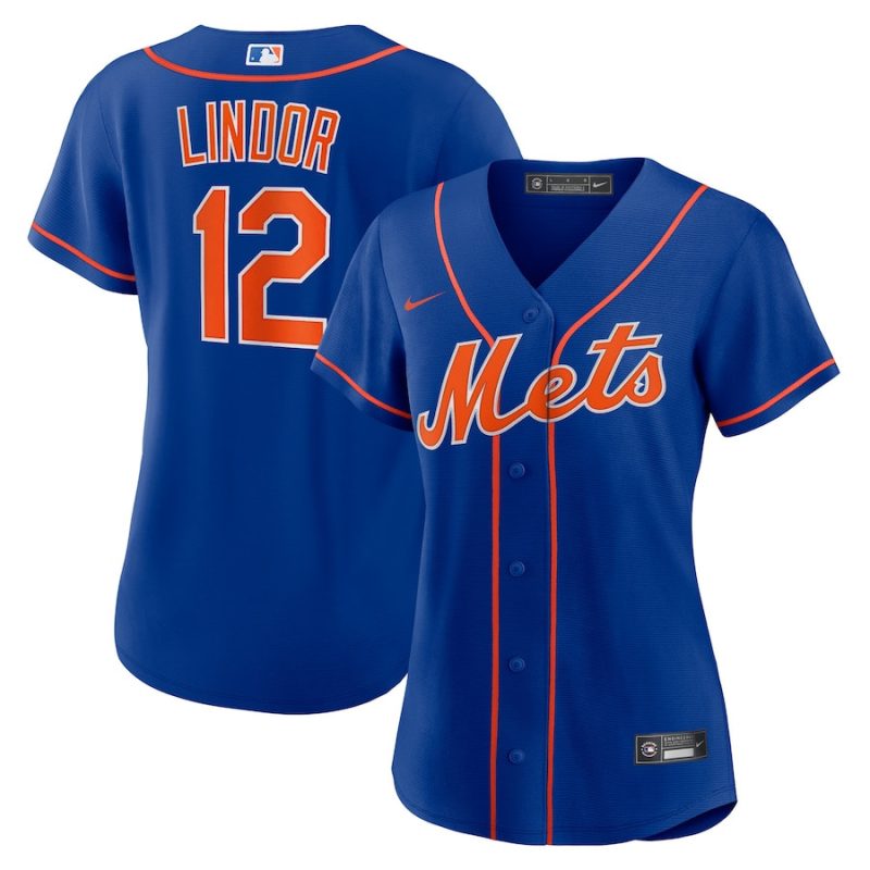 francisco lindor 12 new york mets alternate women jersey royal