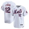 francisco lindor 12 new york mets home limited player men jersey white