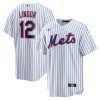 francisco lindor 12 new york mets home men jersey white