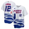 francisco lindor 12 puerto rico 2023 world baseball classic baseball men jersey white