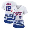 francisco lindor 12 puerto rico 2023 world baseball classic baseball women jersey white