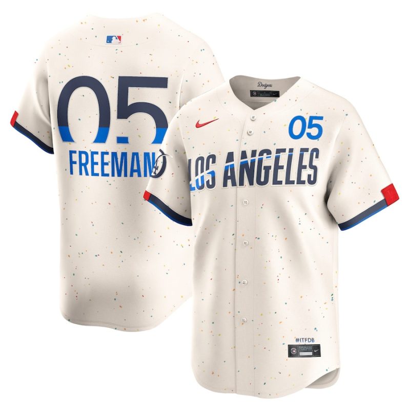 freddie freeman 5 los angeles dodgers 2024 city connect limited men jersey cream