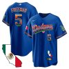 freddie freeman 5 los angeles dodgers mexico california map baseball men jersey royal