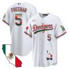 freddie freeman 5 los angeles dodgers mexico california map baseball men jersey white