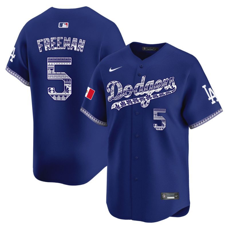 freddie freeman 5 los angeles dodgers mexico men jersey royal