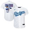 freddie freeman 5 los angeles dodgers signed logo 2023 home player youth jersey white