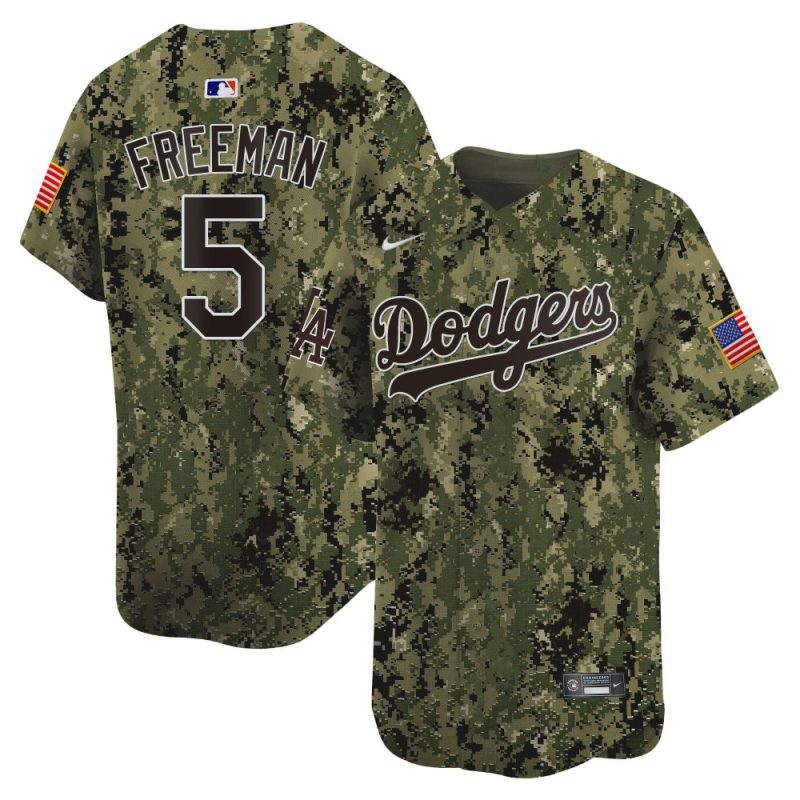 freddie freeman 5 los angeles dodgers usmc alternate limited men jersey woodland