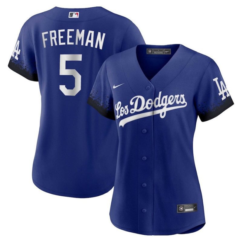 freddie freeman 5 los angeles dodgers womens city connect player jersey royal