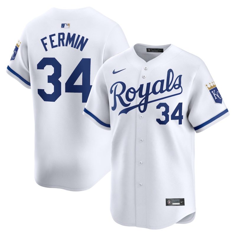 freddy fermin 34 kansas city royals home limited player men jersey white