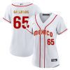 gallegos 65 mexico 2023 baseball jersey white gold trim