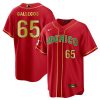 gallegos 65 mexico 2023 baseball men jersey red gold